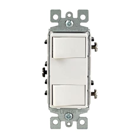 Single pole switches are used when only one switch is needed to control one or more lights. Leviton 15 Amp Commercial Grade Combination Two Single Pole Rocker Switches, White-1754-W - The ...