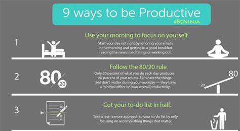 Productivity Boosting Infographics Ways To Be Productive