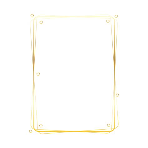 Rectangle Golden Frame Border With Islamic Pattern 31401318 Png