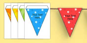 👉 Editable Patterned Kids Bunting Bunting Template