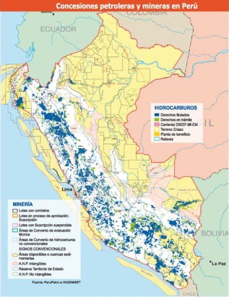 Concesiones Petroleras Y Mineras En Perú La Nueva Cedib