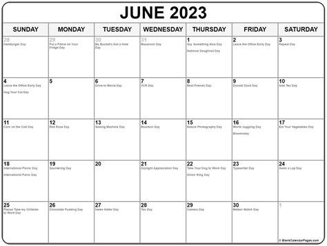 June 2022 With Holidays Calendar