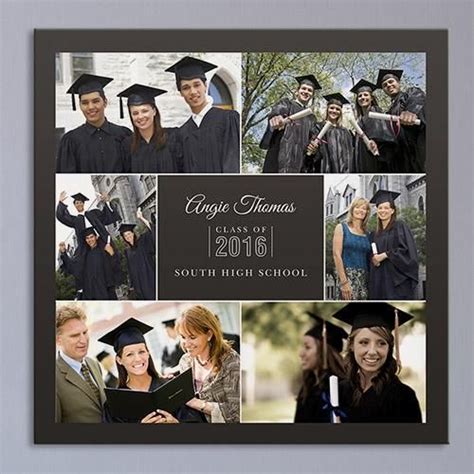 Personalized Graduation Photo Collage Canvas In 2020 Photo Collage