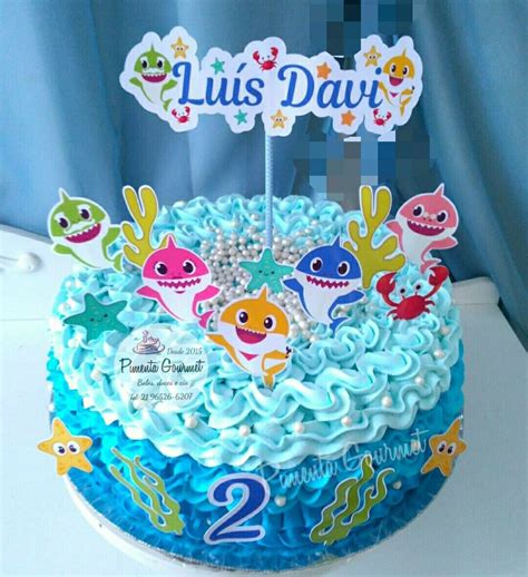 Cakecery Baby Shark Edible Cake Image Topper Personalized Birthday Cake