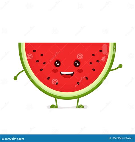 Funny Watermelon Cartoon Royalty Free Stock Image