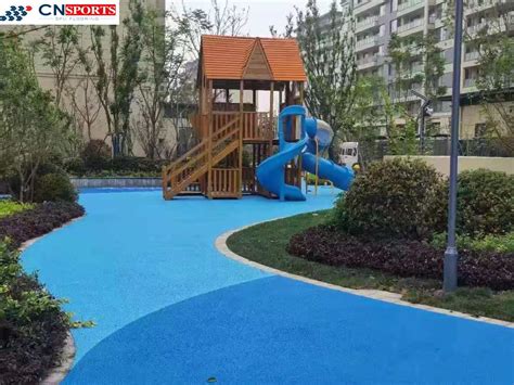 PU Binder EPDM Wet Pour Blue Color EPDM Rubber Safety Playground Flooring China Safety