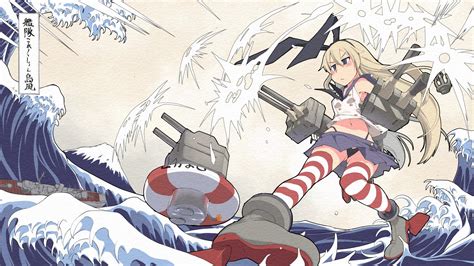 Wallpaper Ilustrasi Anime Gambar Kartun Kantai Koleksi Shimakaze