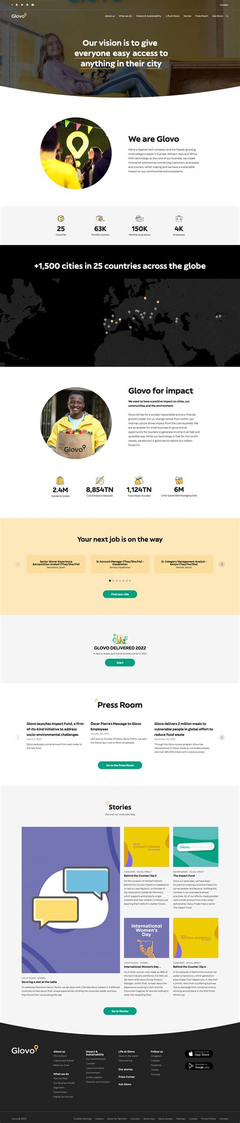 Screenshot Of Glovo About