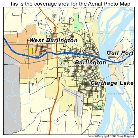 Aerial Photography Map Of Burlington Ia Iowa