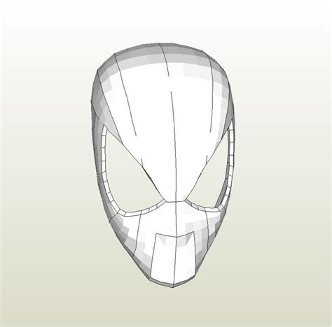 Papercraft Pdo File Template For Spiderman Faceshell Foam