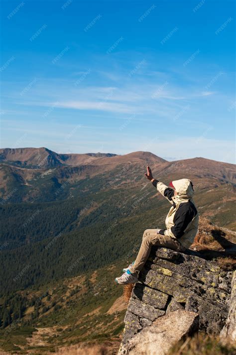 Premium Photo A Happy Man Among Nature