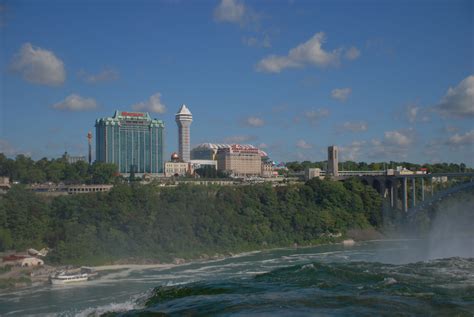 Falls Avenue Resort From The Usa Side Niagara Falls Canada