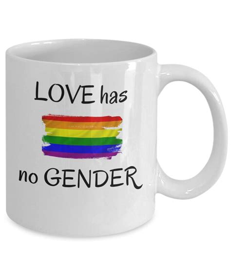 Gay Pride Parade T Lgbt Coffee Mug Love Has No Gender Etsy