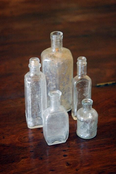 Antique Glass Bottle Collection The Apothecary