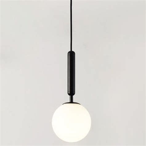Mid Century Design Globe Hanging Lamp Glass Shade 1 Light Pendant Light