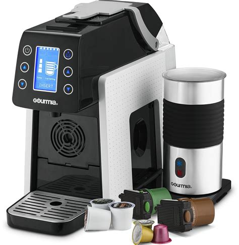 Gourmia GCM One Touch Multi Capsule Coffee Machine Compatible With Nespresso K Cup Pods