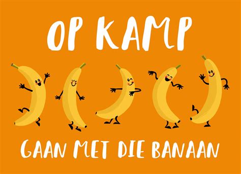 op kamp gaan met die banaan hallmark