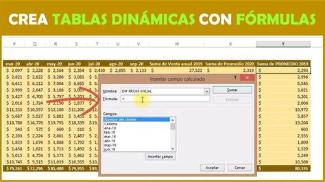 Excel Crear Tablas Din Micas En Excel Con F Rmulas Como Hacer F Rmulas En Una Tabla Din Mica