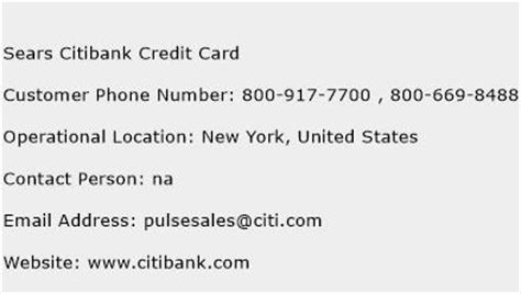 If you require assistance from the sears card customer service department then do not hesitate to contact them right away. Sears Citibank Credit Card Contact Number | Sears Citibank Credit Card Customer Service Number ...