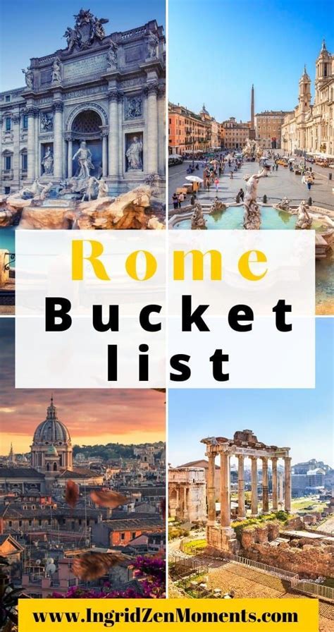 bucket list experiences for rome italy rome travel guide italy travel guide europe travel