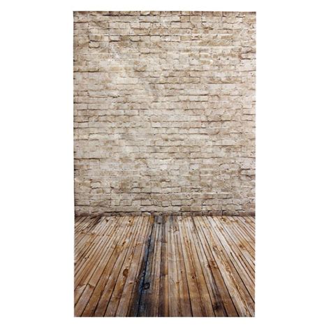 3x5ft 90x150cm Vinyl Cream Coloured Wooden Floor Brick Studio Prop