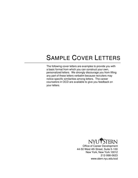 A cover letter is all about making a great first impression, and giving your job application the best chance of making progress. Cover Letter Samples