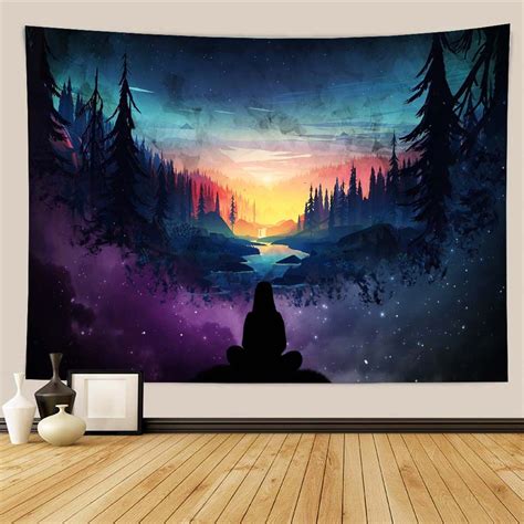 Today i show you how i made a ceiling tapestry inspired by the star painted ceiling in the ravenclaw common room as illustrated on pottermore (link below). Fantasy Forest Wall Tapestry | Cool tapestries, Tapestry ...