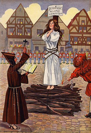 Joan Of Arc About To Be Burned At The Stake Stock Image Look And Learn