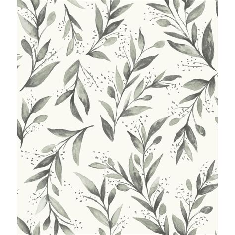 Ft.) vertical silk paper strippable roll wallpaper (covers 56 sq. Magnolia Home by Joanna Gaines 56 sq.ft. Olive Branch ...