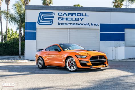 Orange Shelby Gt500 Ford Mustang Weld Performance Laguna Beadlock