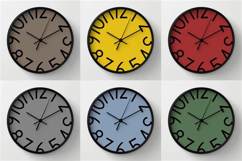 Wall Clock With Big Numbers Numbered Wall Clock Black And Etsy