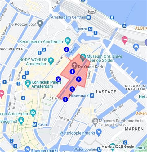 Amsterdam Red Light District Map Interactive