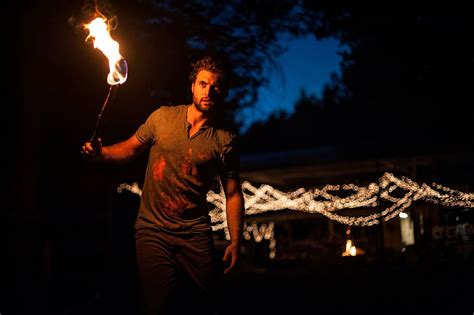 Hd Wallpaper Man Holding Light Torch Night Time People Guy Fire