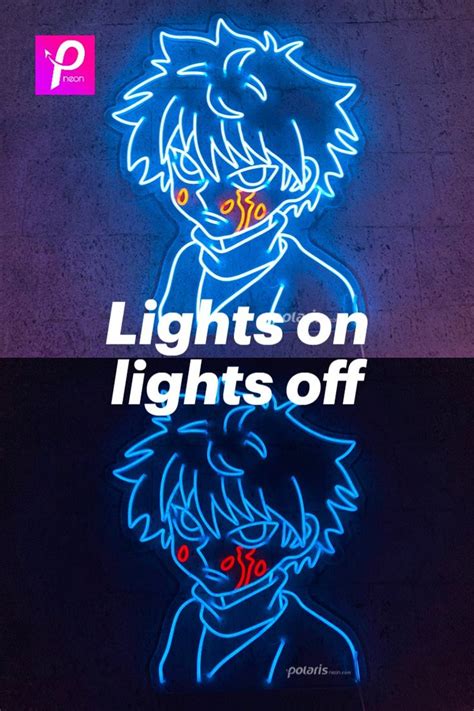 Killua Neon Sign Hunter X Hunter Polaris Sign Bedroom Wall Designs