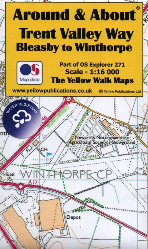 Trent Valley Way Yellow Walk Map Nottingham Books