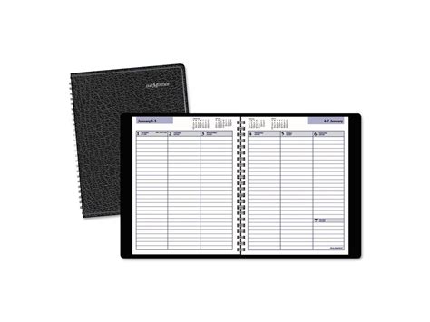 At A Glance G520 00 Weekly Appointment Book 8 X 11 Black