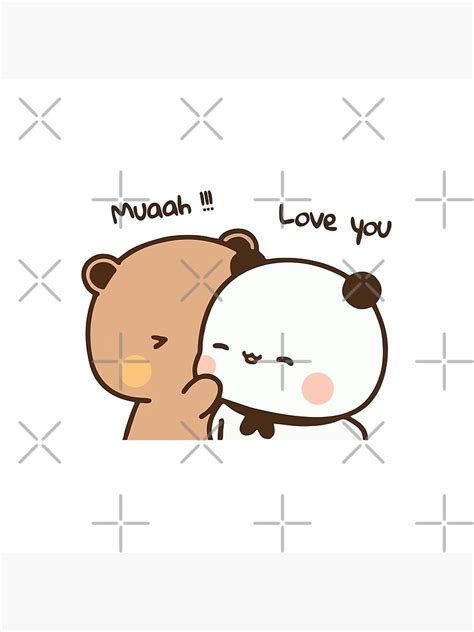 Panda Bear Bubu Dudu Love You Throw Pillow For Sale By Paitoshop