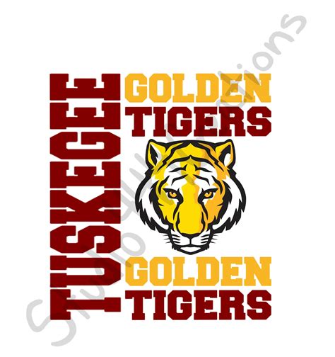 Tuskegee Golden Tigers Logo Svg And Png Etsy