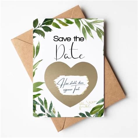 Lot De 5 Cartes À Gratter À Écrire Soi Même I Save The Date Mariage I