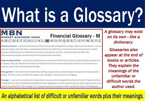 Glossary Definition And Meaning Market Business News
