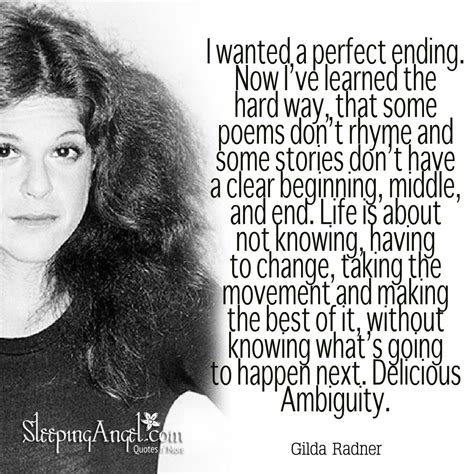 Gilda Radner Quote Sleeping Angel