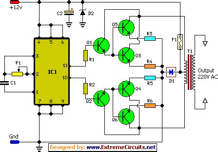 Inverter circuit diagram using 12v to 220v, electronics. schematic circuit diagram of inverter Photos ~ Circuit Diagrams