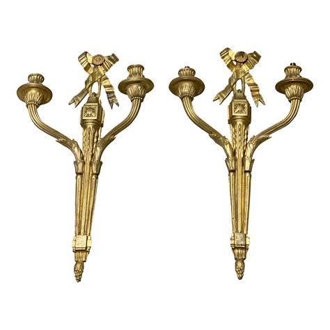 Nice Pair Of French Bronze Sconces By Asselbure At 1stdibs