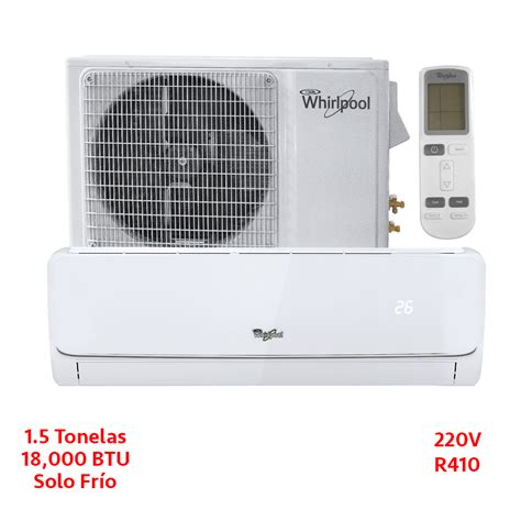 Minisplit 15 Ton 220v Solo Frio Blanco Whirlpool Sust Wa3123q Wa3125q