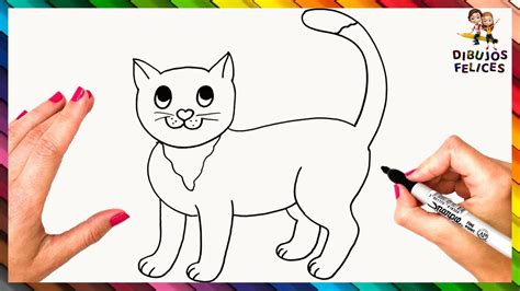 Cómo Dibujar Un Gato Paso A Paso 🐱 Dibujo De Gato Youtube
