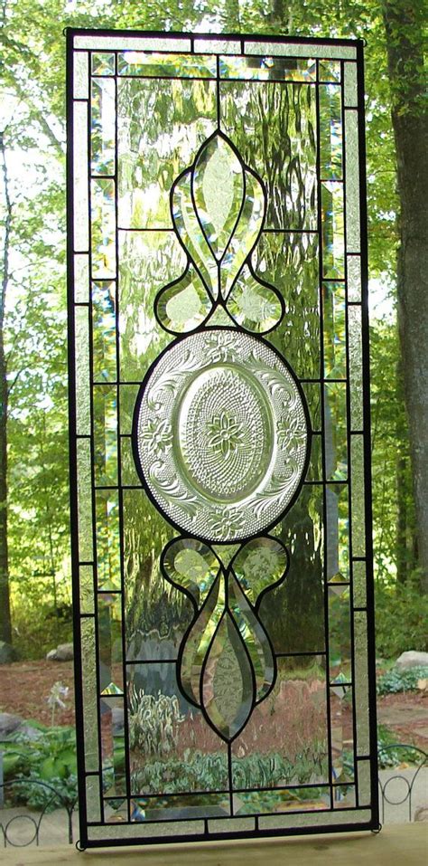 Beveled Sidelight Transom Stained Glass By Barbarasstainedglass