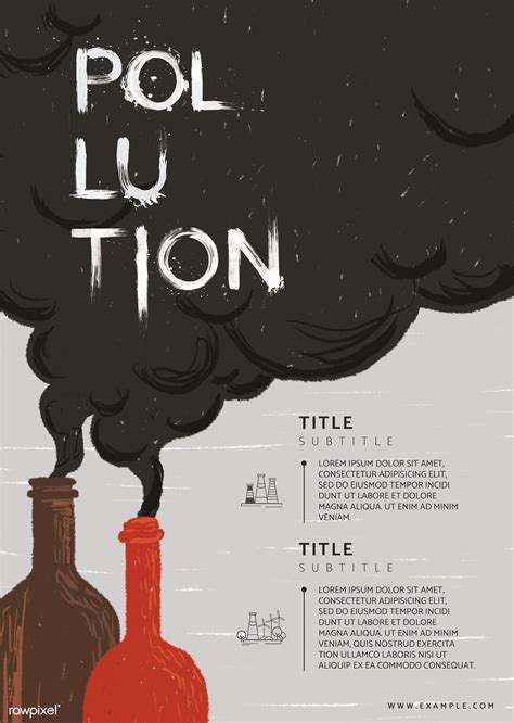 Download Premium Illustration Of Air Pollution From Industrial Chimney Air Pollution Poster