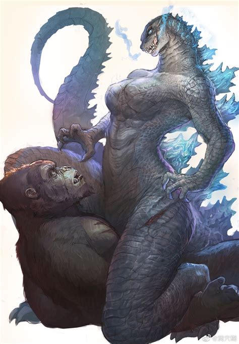 Godzilla And King Kong Godzilla And 3 More Drawn By Cavehuuu Danbooru