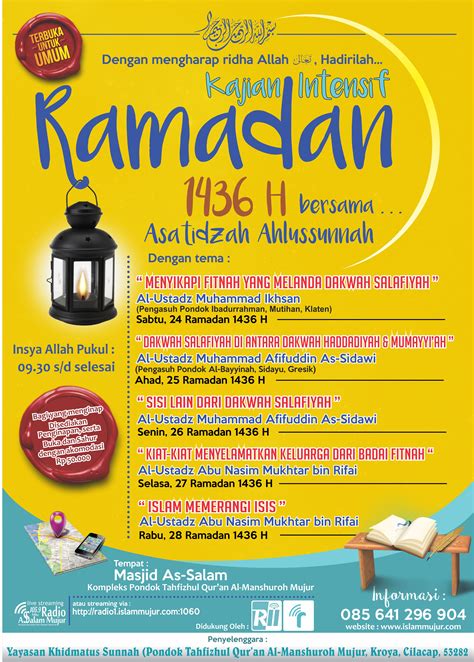 Pamflet Mujur Kajian Ramadan 1436 H Free Download Borrow And