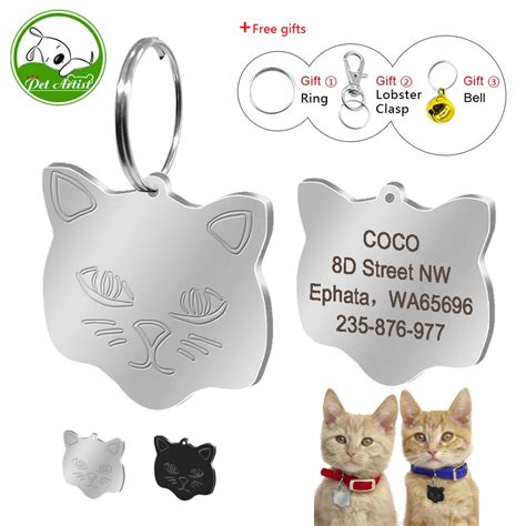 Buy Personalized Pet Cat Id Tag Small Cats Customized